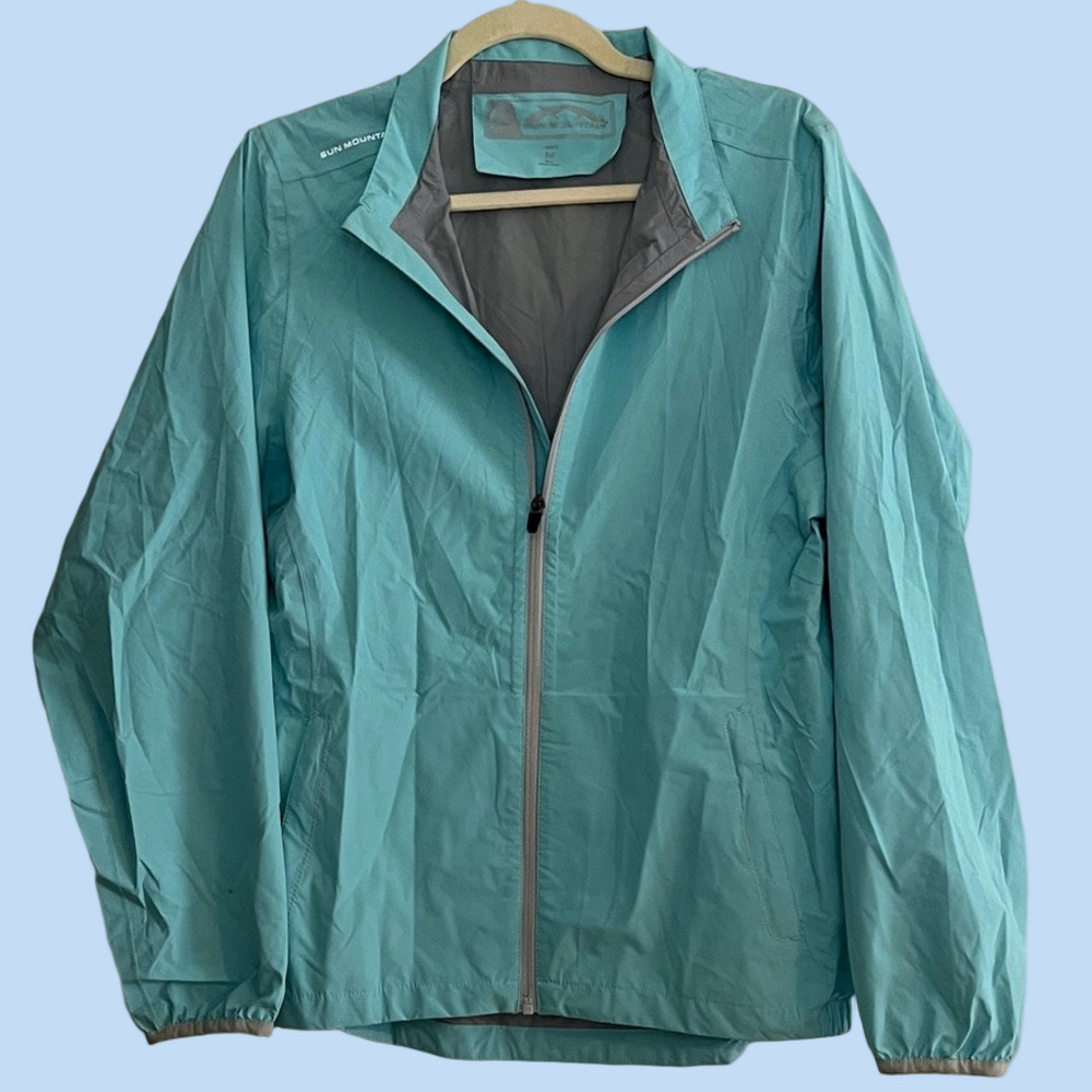 Sun Mountain Light Blue Windbreaker Jacket NWOT